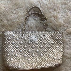 Gold Tory Burch Tote